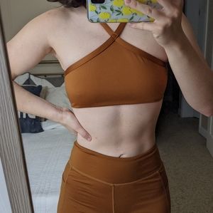 Orange Cut-out Sports Bra